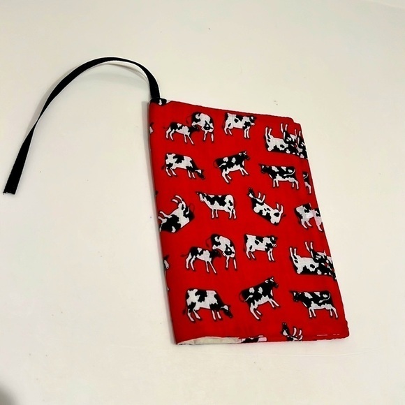 Journal cover cows print cotton book cover 7 1/4”x5 1/4” - Picture 4 of 7